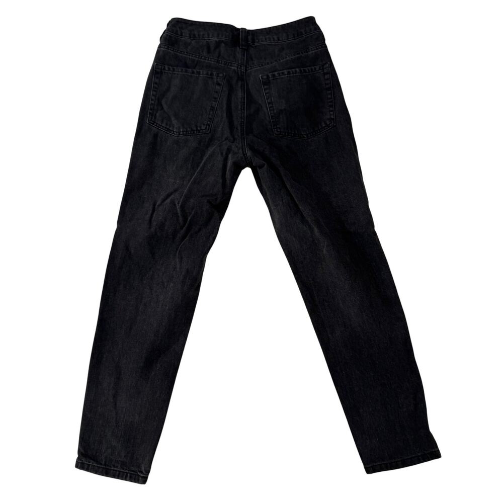 Garage Black High Rise Straight Leg Jeans Women's 03 Grunge Y2K Cropped Indie - Picture 2 of 16